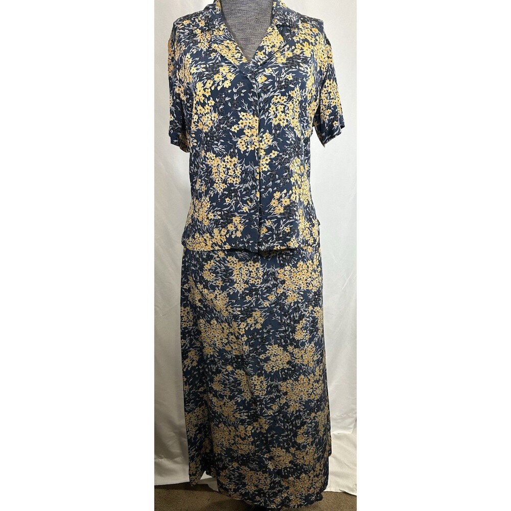 Bridgetown Collection Vintage Silk 2 Piece Skirt Set Women's Size Medium